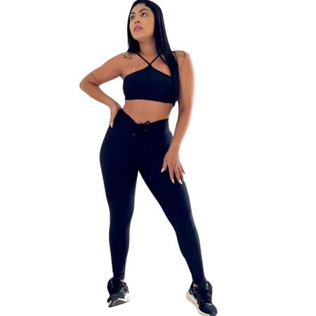 Conjunto Academia Feminino kit com 1 Calça legging com Top Nadador Roupa  Ideal para Treino e Caminhada - Tatito Moda Fitness - Conjunto de Roupa  Fitness - Magazine Luiza