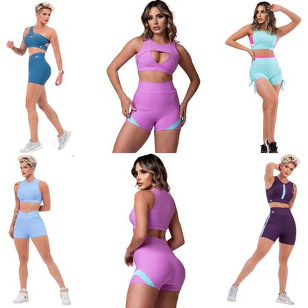 Kit 3 Conjunto feminino de academia básico calça e top liso - TRENDY  FASHION - Conjunto de Roupa Fitness - Magazine Luiza
