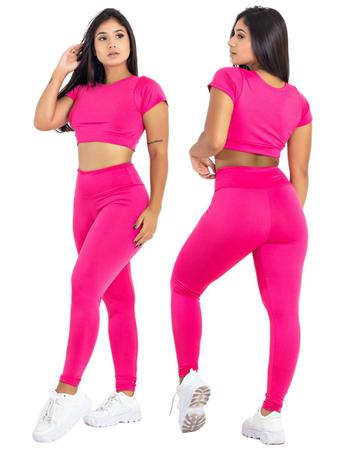 Conjunto Top e Calça Legging Cintura Alta e Top Fitness Roupa De Academia  Estampado - JinkingStore Moda Fitness - Conjunto de Roupa Fitness -  Magazine Luiza