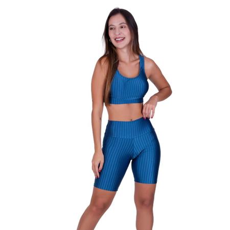 Imagem de Kit 3 Conjunto Top com Bojo e Bermuda Fitness 3D - KIT 3 CONJUNTO BRUNA