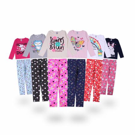 Kit 3 Legging Infantil Feminina Estampada Sem Flanela em Algodão  MalweeLegging E Calça De Moletom InfantilRoupas Infantis: Blusas, Camisetas  e mais