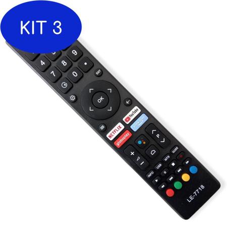Imagem de Kit 3 Controle Para Tv Philco Smart, Ptv43Agcg70Blf, Ptv50G71Agbls