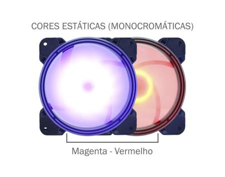 Imagem de Kit 3 Coolers ARGB AKAAE1 SuperStorm K-mex Com Controladora