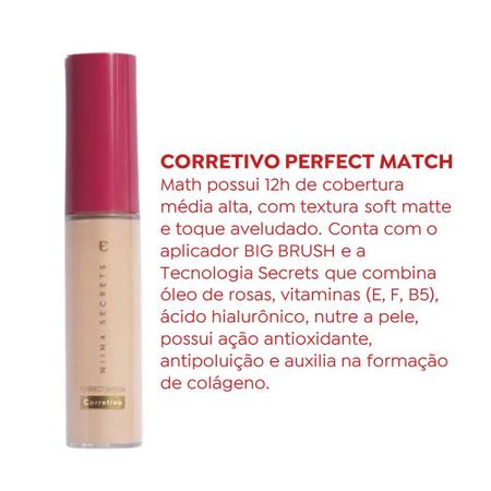 Imagem de Kit 3 Corretivos Perfect Match Cor 05 Niina Secrets Eudora 10ml