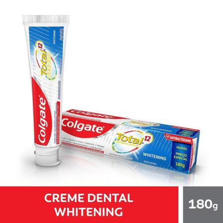 Imagem de Kit 3 Creme Dental Colgate Total 12 Whitening 180g
