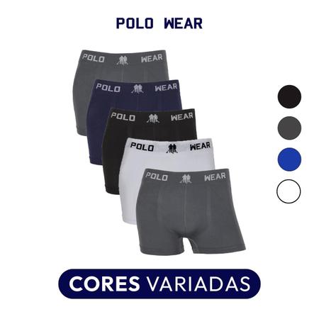 Imagem de Kit 3 Cueca Boxer Polo Wear Microfibra Sortido + 3 Meias M10