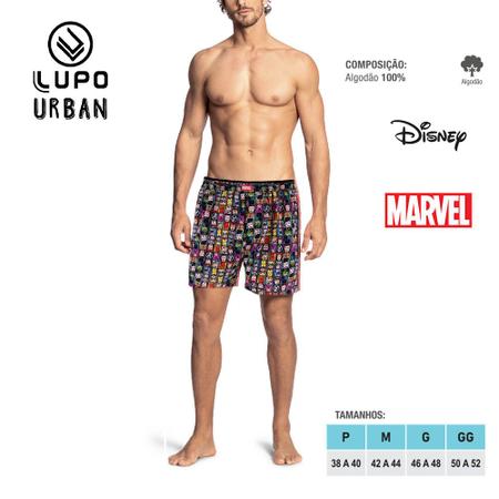 Imagem de Kit 3 Cuecas Lupo Samba Calção Marvel Disney Urban 16963