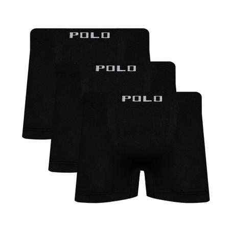 Imagem de Kit 3 Cuecas Polo Boxer Microfibra Preto - POLO STAR