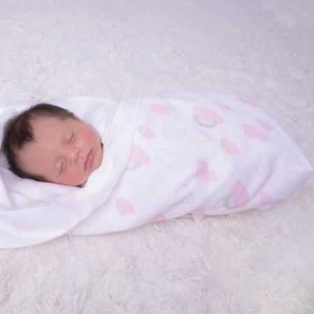 Imagem de Kit 3 cueiro flanelado acalma o bebe papi 80x80cm algodao