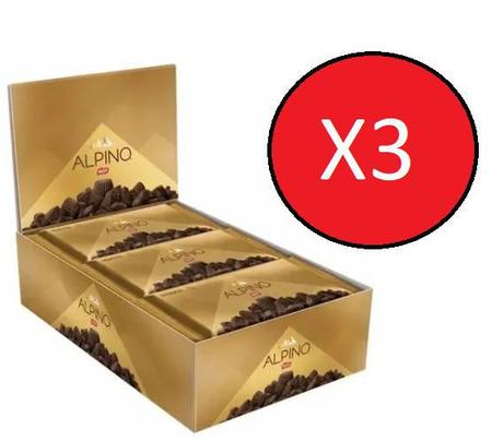 Imagem de Kit 3 cx de Chocolate Alpino Tablete C/22un 25gr - Nestlé = 66un