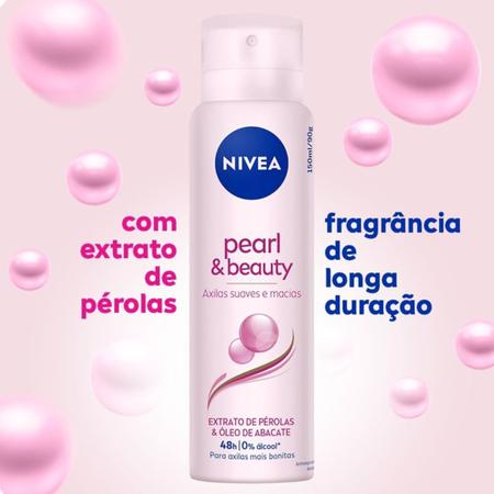 Imagem de Kit 3 Desodorante Aerosol Pearl & Beauty 150ml - Nivea