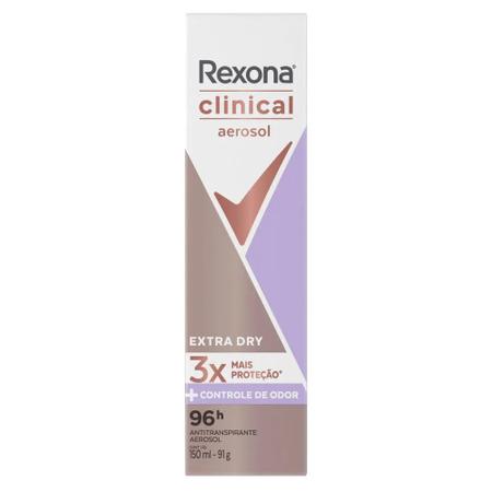 Imagem de Kit 3 Desodorantes Rexona Clinical Extra Dry 150ml Unilever