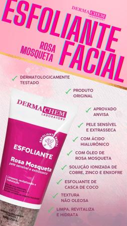 Imagem de Kit 3 Esfoliantes De Rosa Mosqueta Pele Seca Dermachem 100g