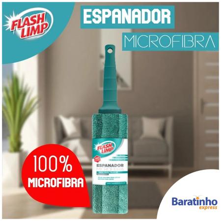 Imagem de Kit 3 Espanador Microfibra Limpeza Geral Tira Pó Flash Limp