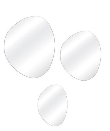Imagem de Kit 3 Espelhos Decorativos Orgânico Lapidado