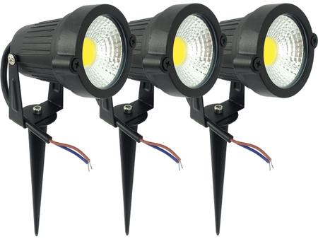 Imagem de Kit 3 Espeto de Jardim Luminária Led 5w 110v 220v Com Luz De Alto Brilho Super Forte