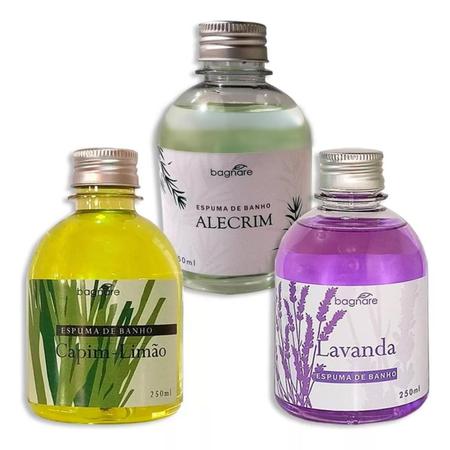 Imagem de Kit 3 Espumas Banheira Hidro Relaxante Refrescante Aromas