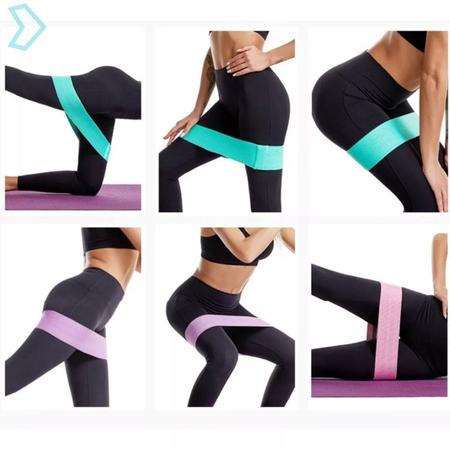 Kit 3 Faixas Elásticas Hip Band Mini Para Treinos Exercício Academia Yoga Pilates Funcional Premium - Pisste Imagem de Kit 3 Faixas Elásticas Hip Band Mini Para Treinos Exercício Academia Yoga Pilates Funcional Premium