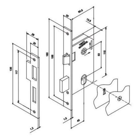 Imagem de Kit 3 Fechaduras Externa Stilo Bronze Para Portas De Madeira Ideal Para Sala e Cozinha 469 - MGM