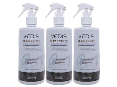 Imagem de Kit 3 Fluido Redutor De Celulite Cafeína Slim Coffee Vedis