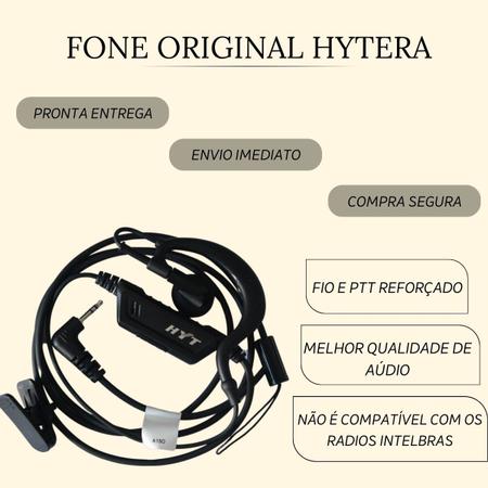 Imagem de Kit 3 Fones Hytera Original para Rádio Comunicador 