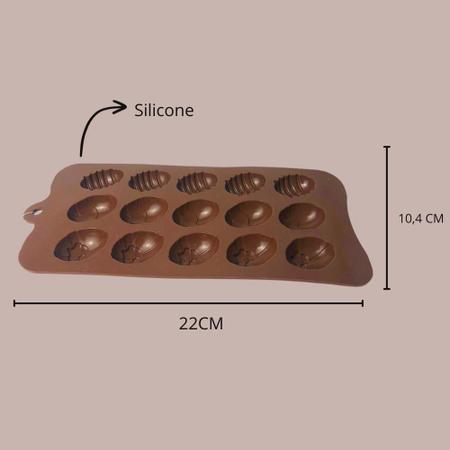 Imagem de Kit 3 Formas de Chocolate Páscoa Caseiros Coelhinhos Doce Resistente Desenformar