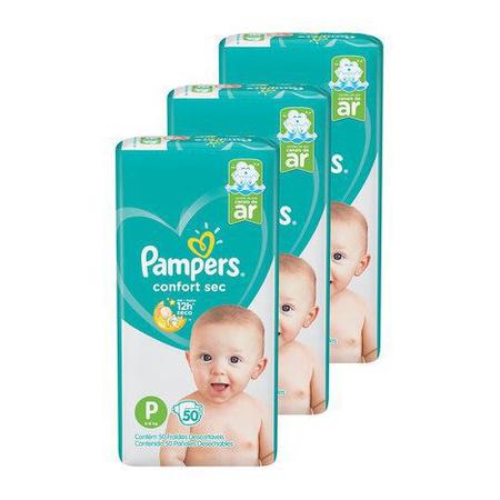 Imagem de KIT 3 FRALDAS PAMPERS CONFORT SEC P/50 = 150un