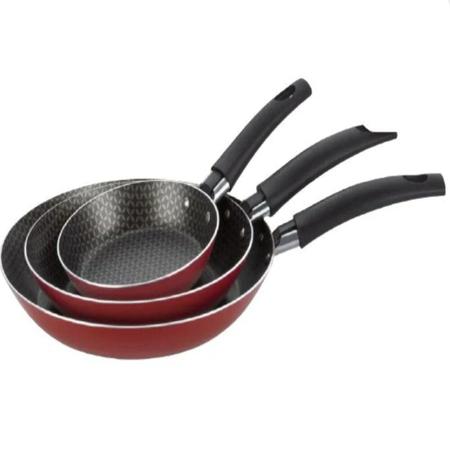 Imagem de Kit 3 Frigideiras Panela Cerâmica 20cm 24cm 28cm Cozinha sem oleo