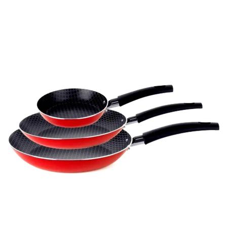 Imagem de Kit 3 Frigideiras Panela Cerâmica 20cm 24cm 28cm Cozinha sem oleo