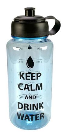 Imagem de Kit 3 Garrafa De Água 1 Litro Horário 8 Às18 Keep Calm Drink Water (1 Lilás / 2 Azuis)