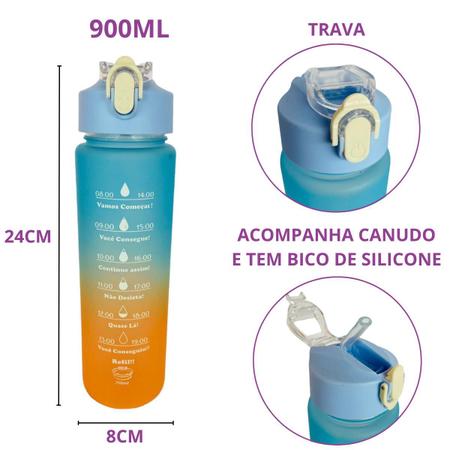 Imagem de Kit 3 Garrafas Squeeze De Agua Para Academia Esportiva 2L 900ml 290ml