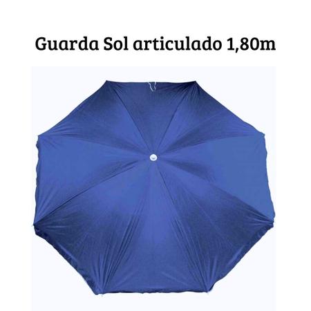 Imagem de Kit 3 Guarda Sol Amarelo Articulado 1,80m Grande Aço Poliéster Praia Premium Jardim Piscina