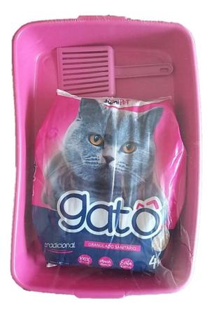 Kit Caixa de Areia Pop Furão Pet para Gatos Marrom - 3 Peças - petbox