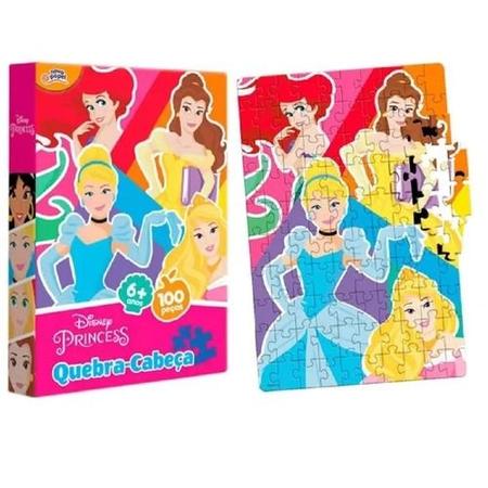 Kit 3 Jogos Princesas Disney Dominó QuebraCabeça e Bingo Toyster