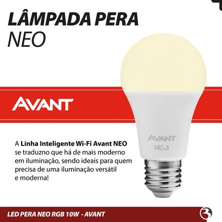 Imagem de Kit 3 Lampada Pera Led Inteligente Smart 10W RGB Wi-Fi Alexa Echo Google Home - NEO AVANT