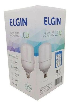 Imagem de Kit 3 lâmpadas bulbo led elgin 48lsb40fld00 t 40w 6500k branco frio