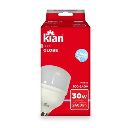 Imagem de Kit 3 Lâmpadas Led Globe 30W Branca Fria E27 Bivolt