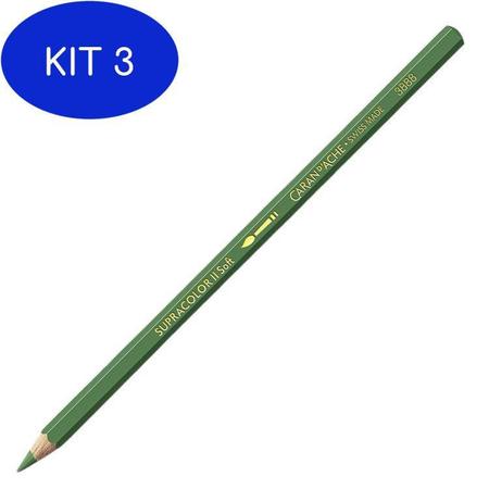 Imagem de Kit 3 Lapis Supracolor Avulso 229 Dark Green 3888229