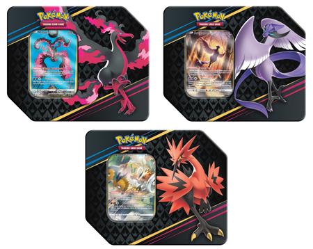 Kit 3 Latas Pokémon Realeza Absoluta Aves Lendárias de Galar