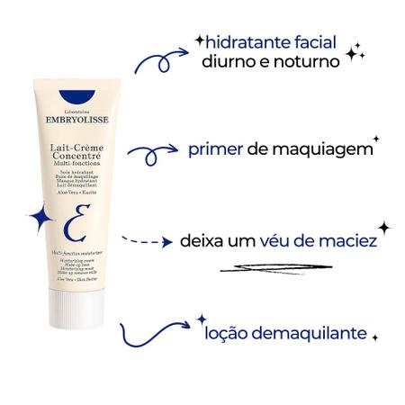 Imagem de Kit 3 Leite Creme Hidratante Facial Embryolisse 30ml Para o Rosto Concentrado Lait-Crème Concentré