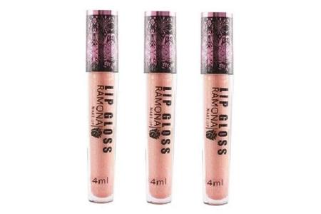 Imagem de Kit 3 Lip Gloss Hidra. Cor 03 Rosa Bêbe 4ml - Ramona Make Up