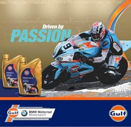 Imagem de Kit 3 Litros Óleo Gulf 15W50 100% Sintético Premium Motos 4T