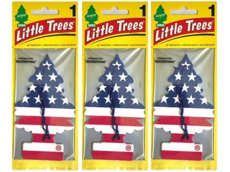 Imagem de kit 3 Little trees Vanilla Aromatizante Cheirinho para Carro ambientes Usa importado original EUA