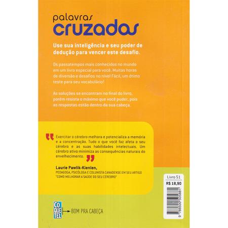 Palavras Cruzadas Livro N47 Fácil Coquetel - Livros de Palavras Cruzadas -  Magazine Luiza