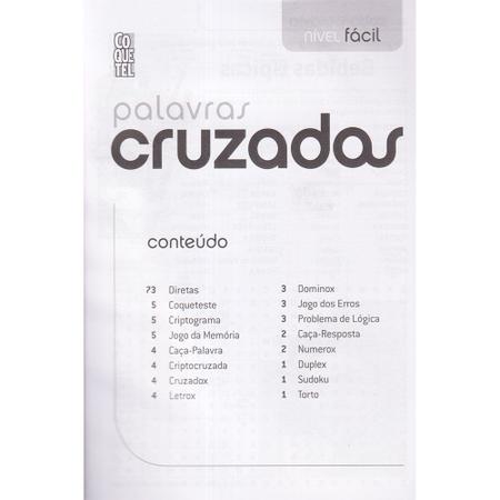 Palavras Cruzadas Livro N47 Fácil Coquetel - Livros de Palavras Cruzadas -  Magazine Luiza