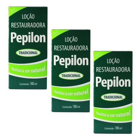 Imagem de Kit 3 Loção Capilar Restauradora Tradicional 180Ml - Pepilon