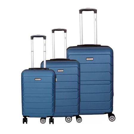 Kit 3 Malas Abs P M G Viena Jeans Isiway Imagem de Kit 3 Malas Abs P M G Viena Jeans Isiway