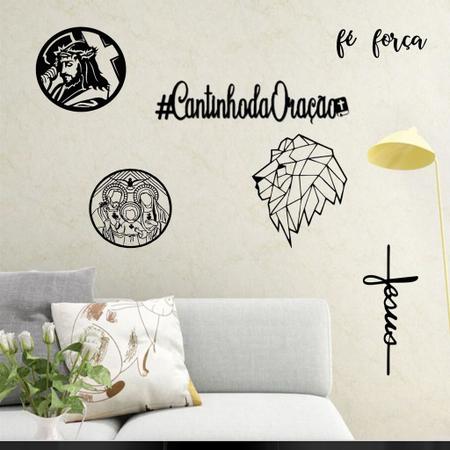 Kit 3 Mandalas Decorativas Religiosas Jesus E Salmo 23 Em Mdf Preto Casa Sala Quarto - MongArte Decor Imagem de Kit 3 Mandalas Decorativas Religiosas Jesus E Salmo 23 Em Mdf Preto Casa Sala Quarto