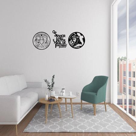 Kit 3 Mandalas Decorativas Religiosas Jesus E Salmo 23 Em Mdf Preto Casa Sala Quarto - MongArte Decor Imagem de Kit 3 Mandalas Decorativas Religiosas Jesus E Salmo 23 Em Mdf Preto Casa Sala Quarto