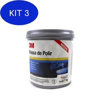 Imagem de Kit 3 Massa de Polir 1kg 3M